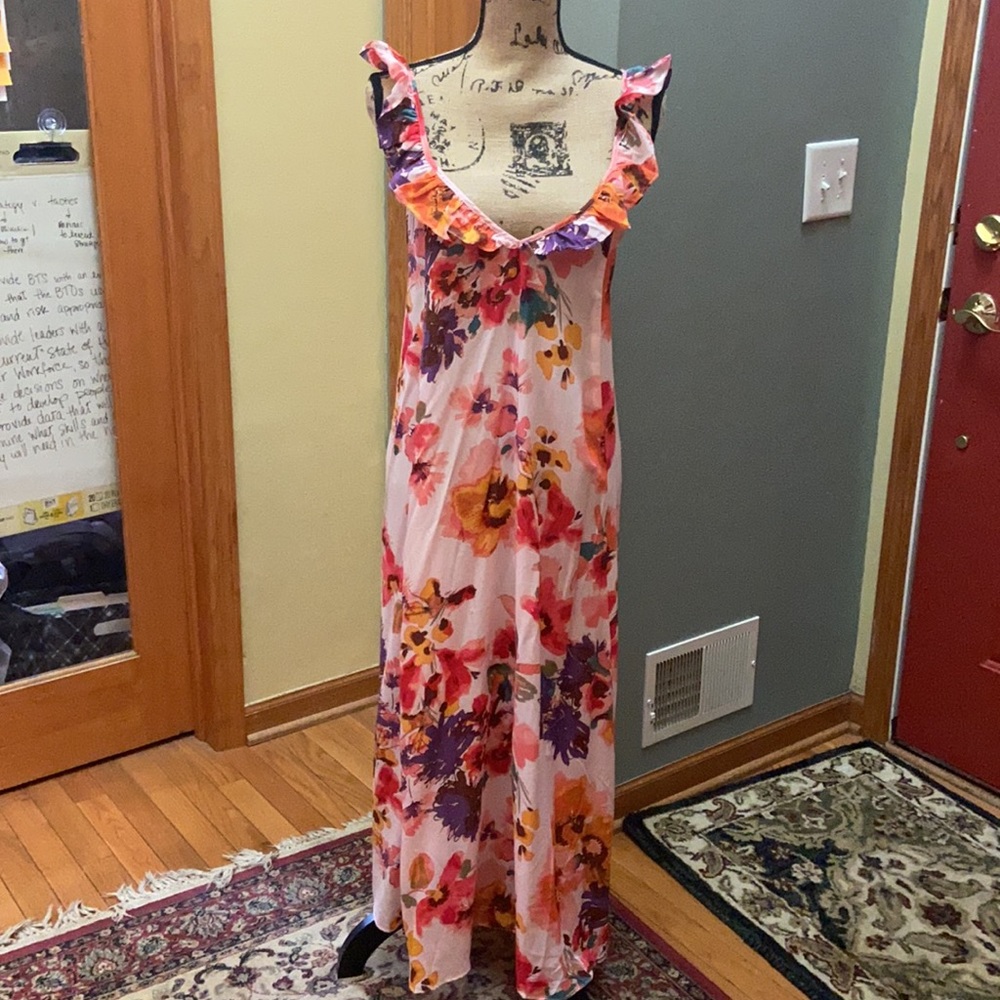 NWT H&M Conscious Maxi ruffle sun dress